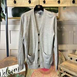 J.Crew 100% Merino WOOL  V-NECK CARDIGAN size Small unsex